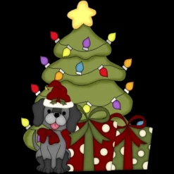 Men's Design By Humans Christmas Doggie By Realdealclipart Tank Top