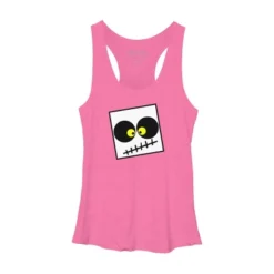 Women's Design By Humans Square Skull By LonaMisa Racerback Tank Top -Design By Humans GUEST 3f06309d 8b1a 4436 b55c 420ec37bc010