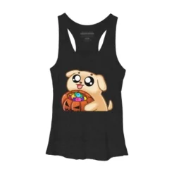 Women's Design By Humans Halloween Candy Pup By Puppers Racerback Tank Top -Design By Humans GUEST 3f3dd1fc af05 497d b641 80f7c1619d95