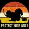 Junior's Design By Humans Retro Squirrel Protect Your Nuts By Stellaandgrace T-Shirt