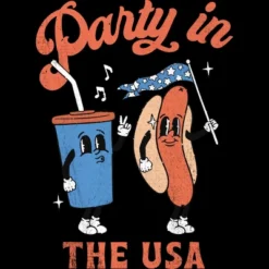 Men's Design By Humans Party In The USA, 4th Of July By Tank Top