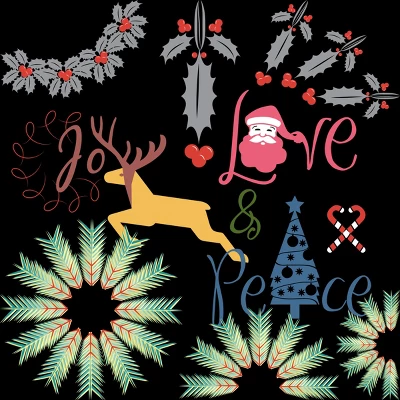 Men's Design By Humans Colorful Christmas Collage By Famenxt Tank Top 1 Men's Design By Humans Colorful Christmas Collage By Famenxt Tank Top