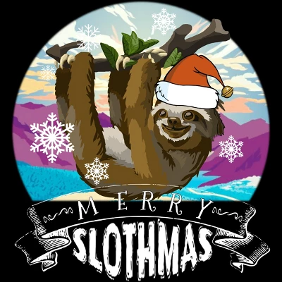 Men's Design By Humans Merry Slothmas - Funny Christmas Pajama For Sloth Lovers By TELO213 Tank Top 1 Men's Design By Humans Merry Slothmas - Funny Christmas Pajama For Sloth Lovers By TELO213 Tank Top