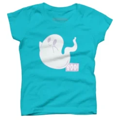 Girl's Design By Humans Boo Cute Ghost Halloween Cute Design By BoogieCreates T-Shirt -Design By Humans GUEST 4430e5fd 66de 4adb aa1d 8fea3433884f