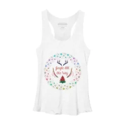 Women's Design By Humans Christmas Jingle All The Way Snowflake Circle By Famenxt Racerback Tank Top -Design By Humans GUEST 443a76d1 f0a3 451c 9199 a1e4d9117e1e