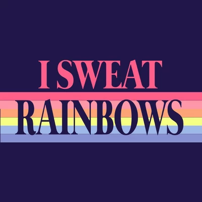 Junior's Design By Humans Rainbow Sweat By ChinUp T-Shirt 1 Junior's Design By Humans Rainbow Sweat By ChinUp T-Shirt