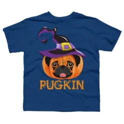 Boy's Design By Humans Pugkin Pumpin Halloween By Trantanphat95 T-Shirt -Design By Humans GUEST 44c49cee 1abf 4693 9f41 31f9db5816e6
