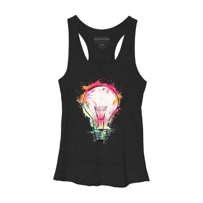 Women's Design By Humans Colorful Splash Ideas By Alnavasord Racerback Tank Top 2 Women's Design By Humans Colorful Splash Ideas By Alnavasord Racerback Tank Top - Image 2