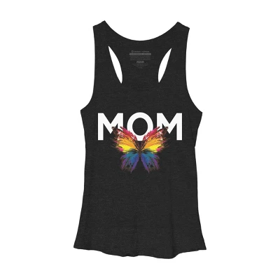 Women's Design By Humans Mother's Day Rainbow Butterfly Mom By MeowShop Racerback Tank Top 2 Women's Design By Humans Mother's Day Rainbow Butterfly Mom By MeowShop Racerback Tank Top - Image 2