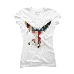 Junior's Design By Humans M'erica Eagle By Designpro44 T-Shirt -Design By Humans GUEST 4601510a c7ad 460c 8a21 1667b534ddd6