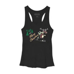 Women's Design By Humans Christmas Reindeer For Darks By Ozdilh Racerback Tank Top -Design By Humans GUEST 46241ed1 119e 4c30 b714 1f3a6a153f01
