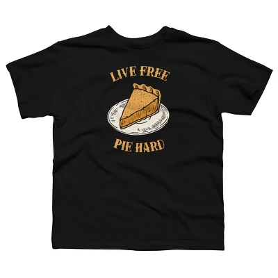 Boy's Design By Humans Live Free Pumpkin Pie Hard By Dumbshirts T-Shirt 5 Boy's Design By Humans Live Free Pumpkin Pie Hard By Dumbshirts T-Shirt - Image 5