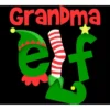 Junior's Design By Humans Grandma Elf Christmas By Personalized T-Shirt