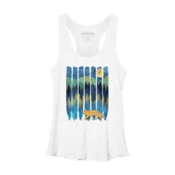 Women's Design By Humans Fox Forest Night By Maryedenoa Racerback Tank Top -Design By Humans GUEST 4745a0e7 abb7 494c b775 a172bfacfe7a