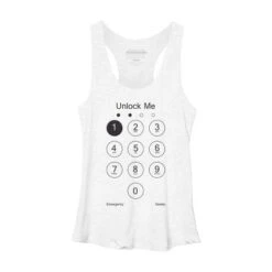Women's Design By Humans Unlock Me By Clingcling Racerback Tank Top -Design By Humans GUEST 494e502d 0fca 4932 be4c 469e67f1a4dc