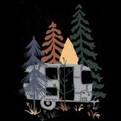 Junior's Design By Humans Camping In Nature By NDTank T-Shirt
