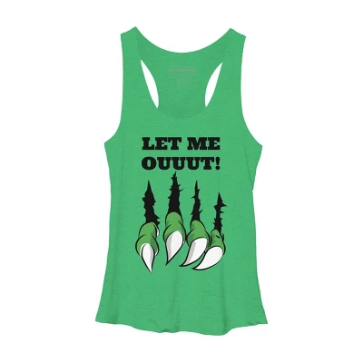 Women's Design By Humans Let The Monster Out Halloween By ArtStyleAlice Racerback Tank Top 9 Women's Design By Humans Let The Monster Out Halloween By ArtStyleAlice Racerback Tank Top - Image 9