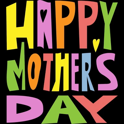 Junior's Design By Humans Happy Mother's Day Colorful Text By Yunta T-Shirt 1 Junior's Design By Humans Happy Mother's Day Colorful Text By Yunta T-Shirt