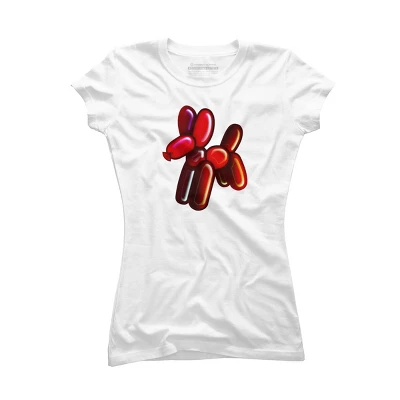 Junior's Design By Humans Balloon Animal - Dog (red) By TaliRachelle T-Shirt 4 Junior's Design By Humans Balloon Animal - Dog (red) By TaliRachelle T-Shirt - Image 4