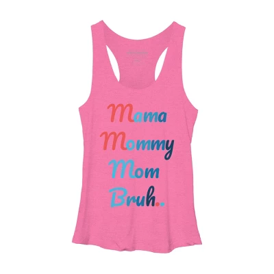 Women's Design By Humans Mother's Day Mama Mommy Mom Bruh By Prsfashion Racerback Tank Top 3 Women's Design By Humans Mother's Day Mama Mommy Mom Bruh By Prsfashion Racerback Tank Top - Image 3