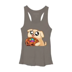 Women's Design By Humans Halloween Candy Pup By Puppers Racerback Tank Top -Design By Humans GUEST 4a9b9858 1d25 4365 983b 7bc1f2b925a6