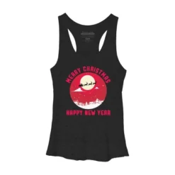 Women's Design By Humans Merry Christmas - Happy New Year By Thriftjd Racerback Tank Top -Design By Humans GUEST 4aada977 fc27 4461 842b d0d3e5c5711a
