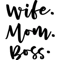 Junior's Design By Humans Wife. Mom. Boss. By TheBlackCatPrints T-Shirt