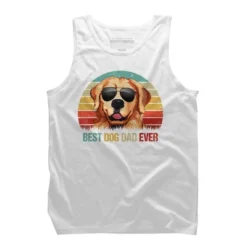 Men's Design By Humans Best Dog Dad Ever Golden Retriever By LuckyCharm99 Tank Top -Design By Humans GUEST 4adf23ce 8cea 4c7e 9b88 e4cb348b2518