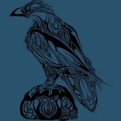 Men's Design By Humans Artistic Black Raven By Katrinawold Tank Top
