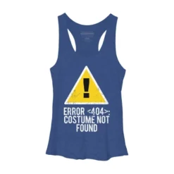 Women's Design By Humans Halloween Error 404 Costume Not Found Apparel By COVI Racerback Tank Top -Design By Humans GUEST 4c3b5af2 d405 40b1 92c1 a03c4447fe18
