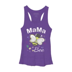 Women's Design By Humans Mama Bee Floral Pattern By Aminemangaka1 Racerback Tank Top -Design By Humans GUEST 4c6b3b09 e4a8 4e7c ab84 49a571f2b468