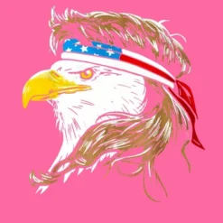 Women's Design By Humans July 4th Eagle Mullet American Flag By Corndesign Racerback Tank Top