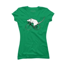 Junior's Design By Humans Cycling Rat By TeaandInk T-Shirt -Design By Humans GUEST 4d7a265d a427 4c36 9d0c 41f8cbb61f55