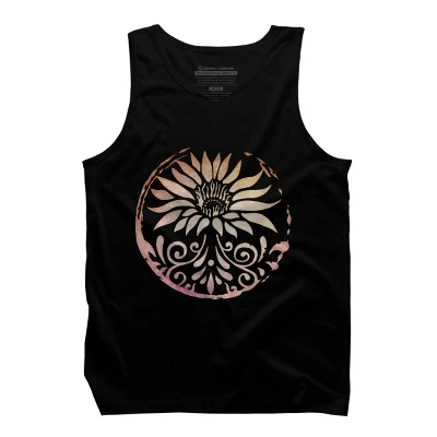 Men's Design By Humans Lotus By Jasdogg Tank Top 4 Men's Design By Humans Lotus By Jasdogg Tank Top - Image 4