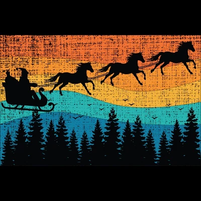 Women's Design By Humans Retro Christmas Horse Riding Santa Vintage 70s 80s Xmas By Pahari Racerback Tank Top 1 Women's Design By Humans Retro Christmas Horse Riding Santa Vintage 70s 80s Xmas By Pahari Racerback Tank Top