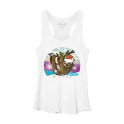 Women's Design By Humans Merry Slothmas - Funny Christmas Pajama For Sloth LoversÂ By TELO213 Racerback Tank Top -Design By Humans GUEST 4e802806 b3fe 4a37 9908 57c6b5bb9a43