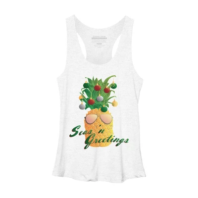 Women's Design By Humans Christmas Pineapple By Desdymona Racerback Tank Top 4 Women's Design By Humans Christmas Pineapple By Desdymona Racerback Tank Top - Image 4