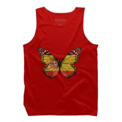 Men's Design By Humans Butterfly Flag Of Spain By GiftsIdeas Tank Top -Design By Humans GUEST 4ea2b056 4c68 463d afc8 ef4dd7ddd4d2