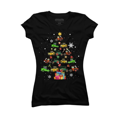 Junior's Design By Humans Christmas Tractor Tree Gift Farmer Shirts Funny Tractor Xmas By VitMon T-Shirt 3 Junior's Design By Humans Christmas Tractor Tree Gift Farmer Shirts Funny Tractor Xmas By VitMon T-Shirt - Image 3