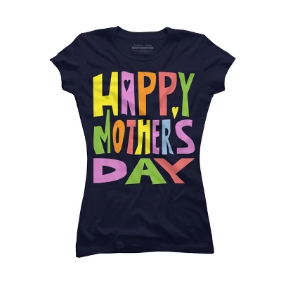 Junior's Design By Humans Happy Mother's Day Colorful Text By Yunta T-Shirt 4 Junior's Design By Humans Happy Mother's Day Colorful Text By Yunta T-Shirt - Image 4