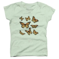 Girl's Design By Humans Monarch Butterfly By AnnArtshock T-Shirt -Design By Humans GUEST 52939907 7383 4220 856d baddabd060bc