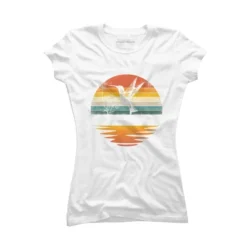 Junior's Design By Humans Hummingbird Vintage Retro Sunset Hummingbirds By JplusFunny T-Shirt -Design By Humans GUEST 52affdbe 697b 499e ab9b e09c73cf4de3