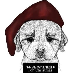 Women's Design By Humans Christmas Dog By Msmart Racerback Tank Top