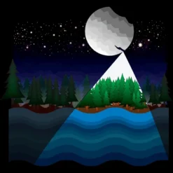 Women's Design By Humans Christmas Night By Recklessframee Racerback Tank Top