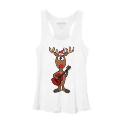 Women's Design By Humans Funny Cool Christmas Reindeer Playing The Guitar By SmileToday Racerback Tank Top 9 Women's Design By Humans Funny Cool Christmas Reindeer Playing The Guitar By SmileToday Racerback Tank Top -Design By Humans GUEST 549a2a92 7f50 4616 a380 c25c6aec1cad