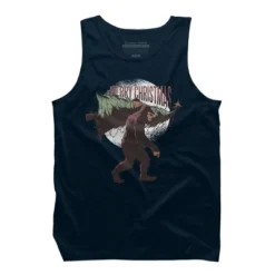 Men's Design By Humans Christmas Bigfoot By ArtStyleAlice Tank Top -Design By Humans GUEST 55aef9ef 11e3 4165 8fdf b64e6ae49985