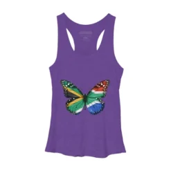 Women's Design By Humans Butterfly Flag Of South Africa By GiftsIdeas Racerback Tank Top -Design By Humans GUEST 580638b5 9a5e 4daa 83e5 94fccc34b0ff
