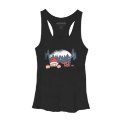 Women's Design By Humans Christmas Santa And Rudolph Peaking By Rasok Racerback Tank Top -Design By Humans GUEST 580f1bd9 13d2 471f ba50 44e44e4e842d