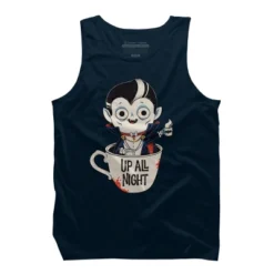 Men's Design By Humans Dracula And Coffee By Ppmid Tank Top -Design By Humans GUEST 582dbc5b c58b 49f3 bd55 0959d4cc0ce1