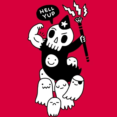 Junior's Design By Humans Super Duper Necromancer By Obinsun T-Shirt 1 Junior's Design By Humans Super Duper Necromancer By Obinsun T-Shirt